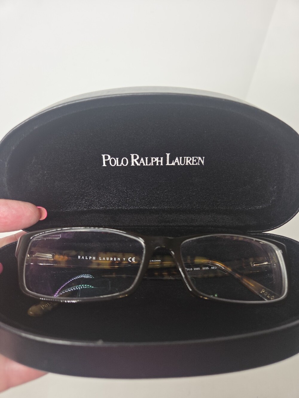 Ralph Lauren Men's Tortoise Rectangular  Eyeglasses W/Case 2065 5035